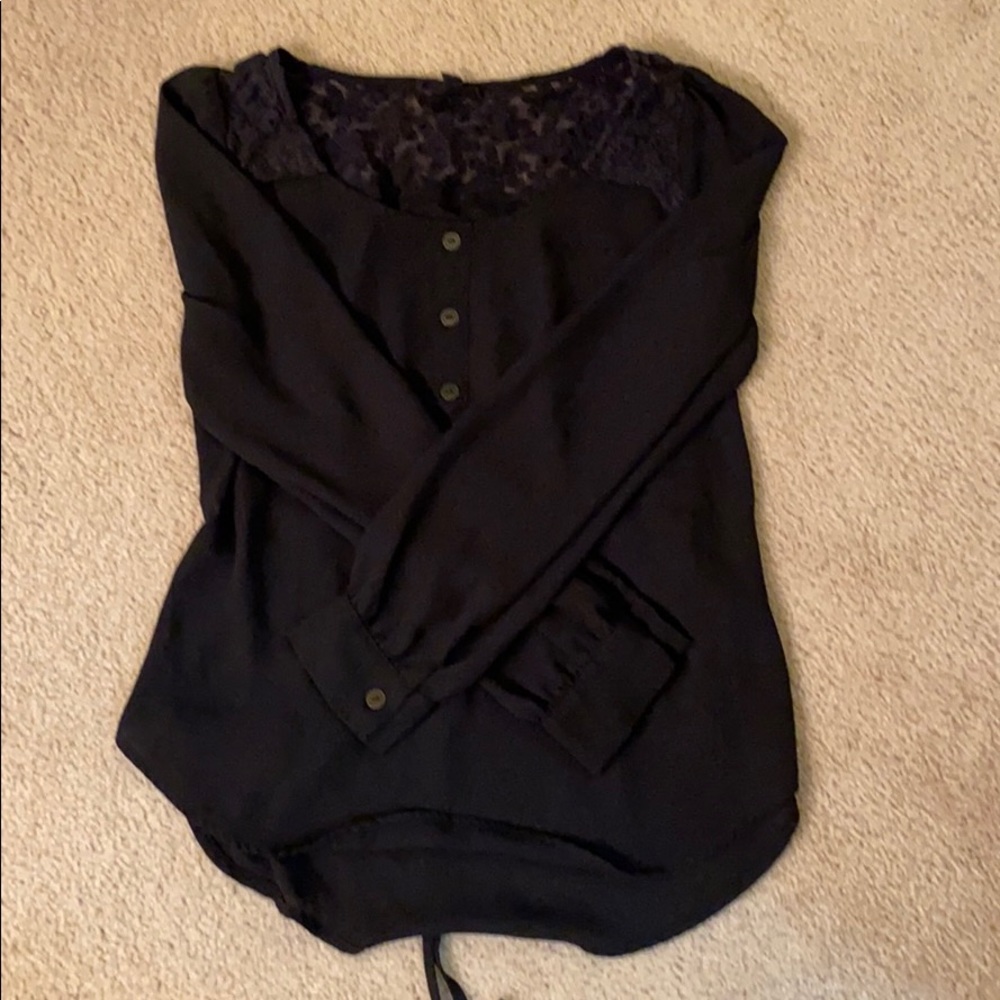 Lace back top